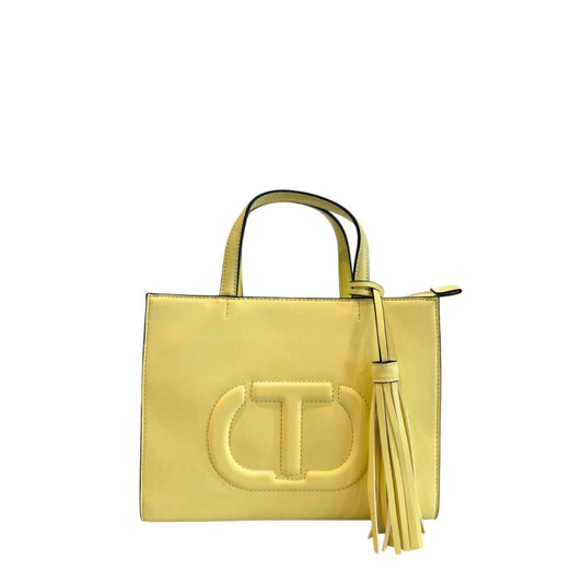 Yellow PU Women Handbag
