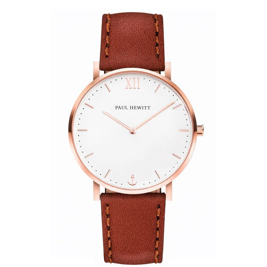 Brown Leather Dress Watch